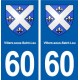 60 Villers-sous-Saint-Leu blason autocollant plaque stickers ville