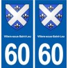 60 Villers-sous-Saint-Leu blason autocollant plaque stickers ville