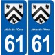 61 Athis-de-l'Orne blason autocollant plaque stickers ville