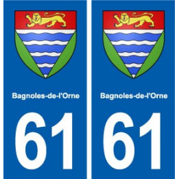 61 Bagnoles-de-l'Orne blason autocollant plaque stickers ville