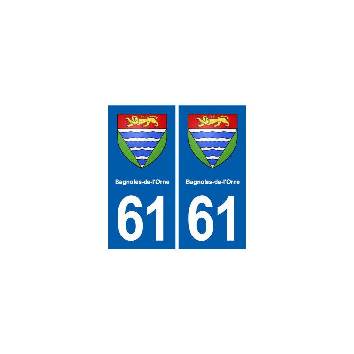 61 Bagnoles-de-l'Orne blason autocollant plaque stickers ville