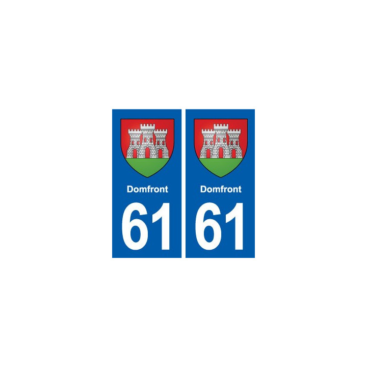 61 Domfront blason autocollant plaque stickers ville