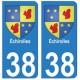 38 Echirolles blason autocollant plaque ville