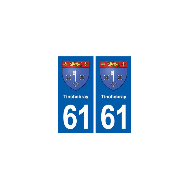 61 Tinchebray blason autocollant plaque stickers ville