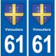61 Vimoutiers blason autocollant plaque stickers ville