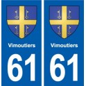 61 Vimoutiers blason autocollant plaque stickers ville