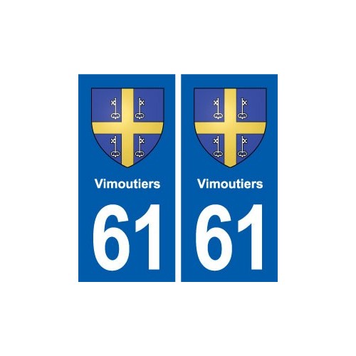 61 Vimoutiers blason autocollant plaque stickers ville