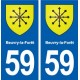 59  Beuvry-la-Forêt blason autocollant plaque stickers ville