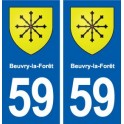 59  Beuvry-la-Forêt blason autocollant plaque stickers ville