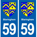 59 Blaringhem blason autocollant plaque stickers ville