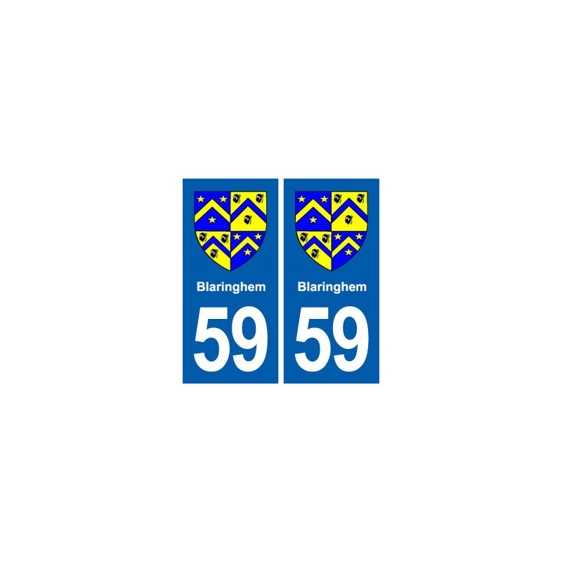 59 Blaringhem blason autocollant plaque stickers ville