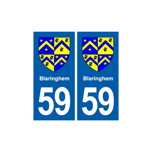 59 Blaringhem blason autocollant plaque stickers ville