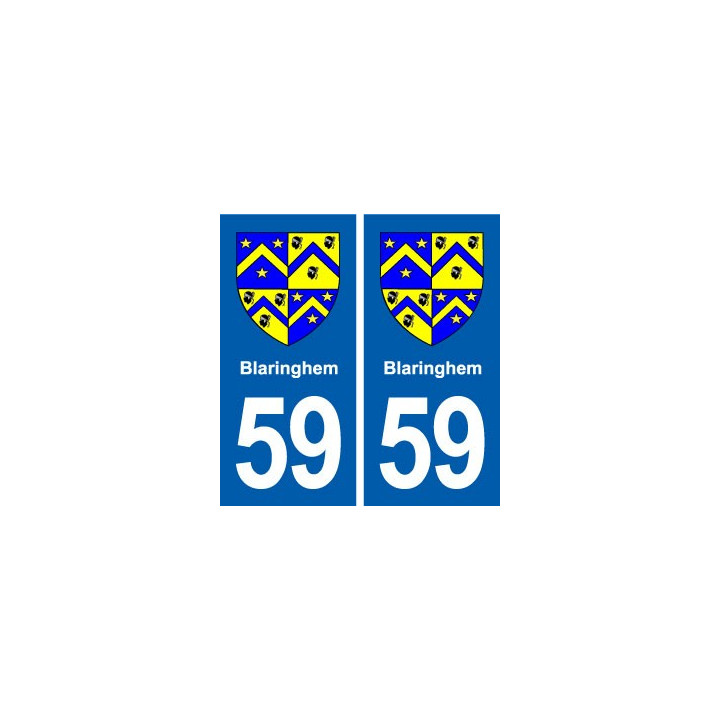 59 Blaringhem blason autocollant plaque stickers ville
