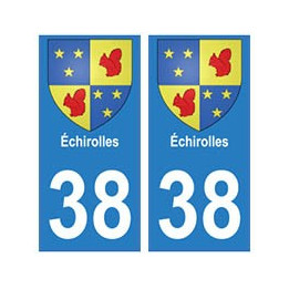 38 Echirolles blason autocollant plaque ville