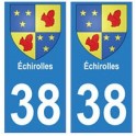 38 Echirolles blason autocollant plaque ville