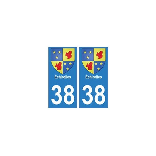 38 Echirolles blason autocollant plaque ville