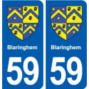 59 Blaringhem blason autocollant plaque stickers ville