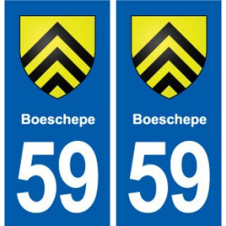 59 Boeschepe blason autocollant plaque stickers ville
