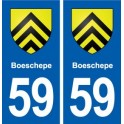 59 Boeschepe blason autocollant plaque stickers ville