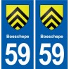 59 Boeschepe blason autocollant plaque stickers ville