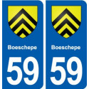 59 Boeschepe blason autocollant plaque stickers ville