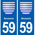 59 Boussois blason autocollant plaque stickers ville