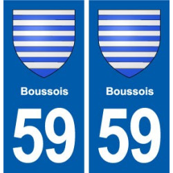 59 Boussois blason autocollant plaque stickers ville