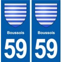 59 Boussois blason autocollant plaque stickers ville