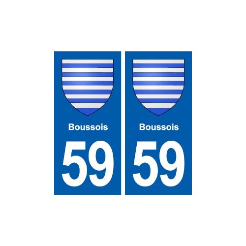 59 Boussois blason autocollant plaque stickers ville