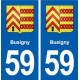 59 Busigny blason autocollant plaque stickers ville