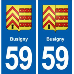 59 Busigny blason autocollant plaque stickers ville
