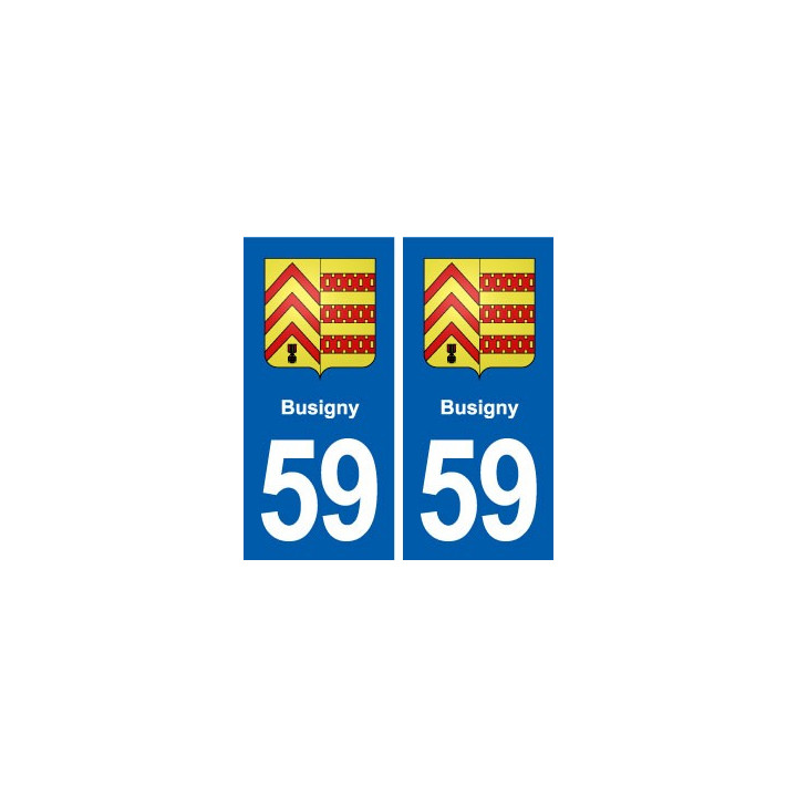 59 Busigny blason autocollant plaque stickers ville