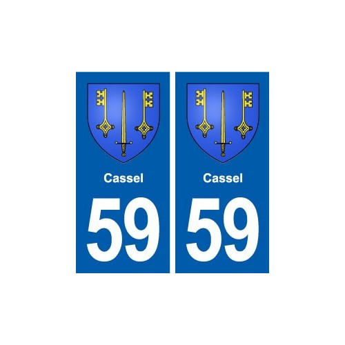 59 Cassel blason autocollant plaque stickers ville