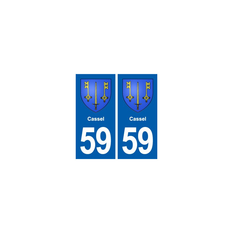 59 Cassel blason autocollant plaque stickers ville