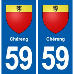 59 Chéreng blason autocollant plaque stickers ville