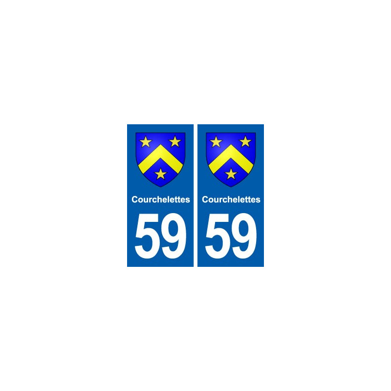 59 Courchelettes blason autocollant plaque stickers ville