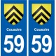 59 Cousolre blason autocollant plaque stickers ville