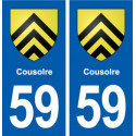 59 Cousolre blason autocollant plaque stickers ville