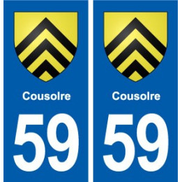 59 Cousolre blason autocollant plaque stickers ville