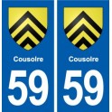 59 Cousolre blason autocollant plaque stickers ville