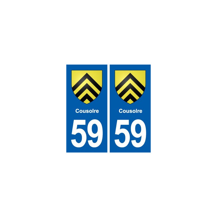 59 Cousolre blason autocollant plaque stickers ville