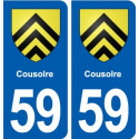 59 Cousolre blason autocollant plaque stickers ville
