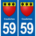 59 écaillon blason autocollant plaque stickers ville