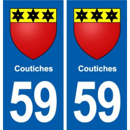 59 écaillon blason autocollant plaque stickers ville