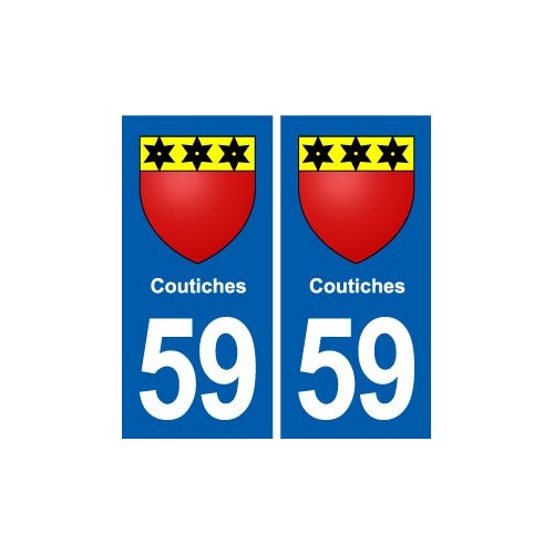 59 écaillon blason autocollant plaque stickers ville