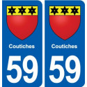 59 écaillon blason autocollant plaque stickers ville
