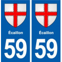 59 écaillon blason autocollant plaque stickers ville