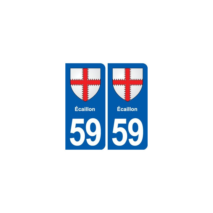 59 écaillon blason autocollant plaque stickers ville