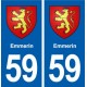 59 Emmerin blason autocollant plaque stickers ville
