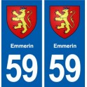 59 Emmerin blason autocollant plaque stickers ville